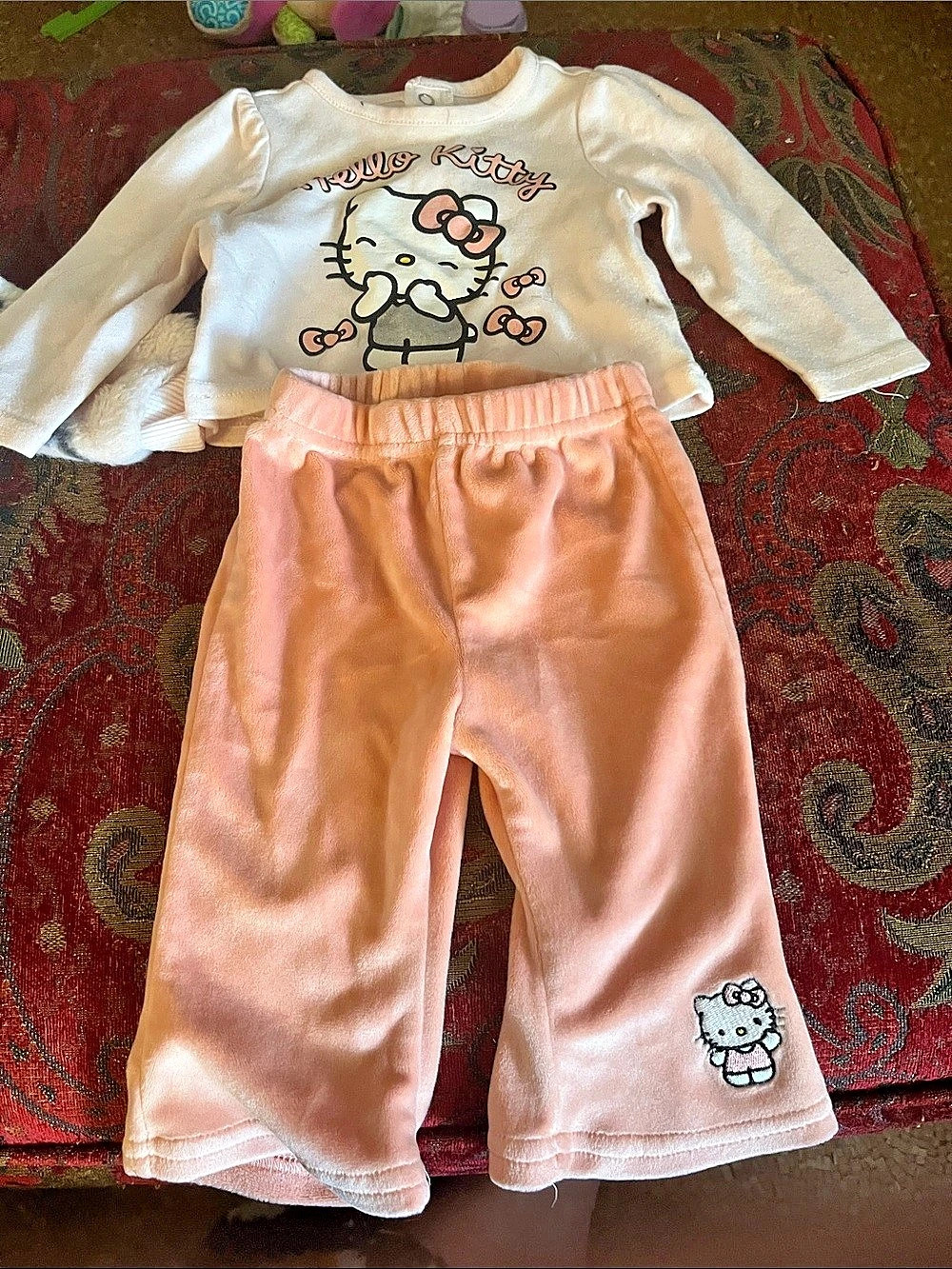 Sanrio Hello Kitty Baby 6M Pink & Cream Matching Set
